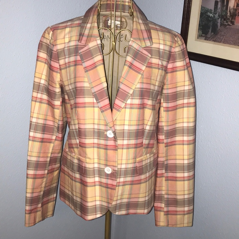 J. Crew plaid blazer